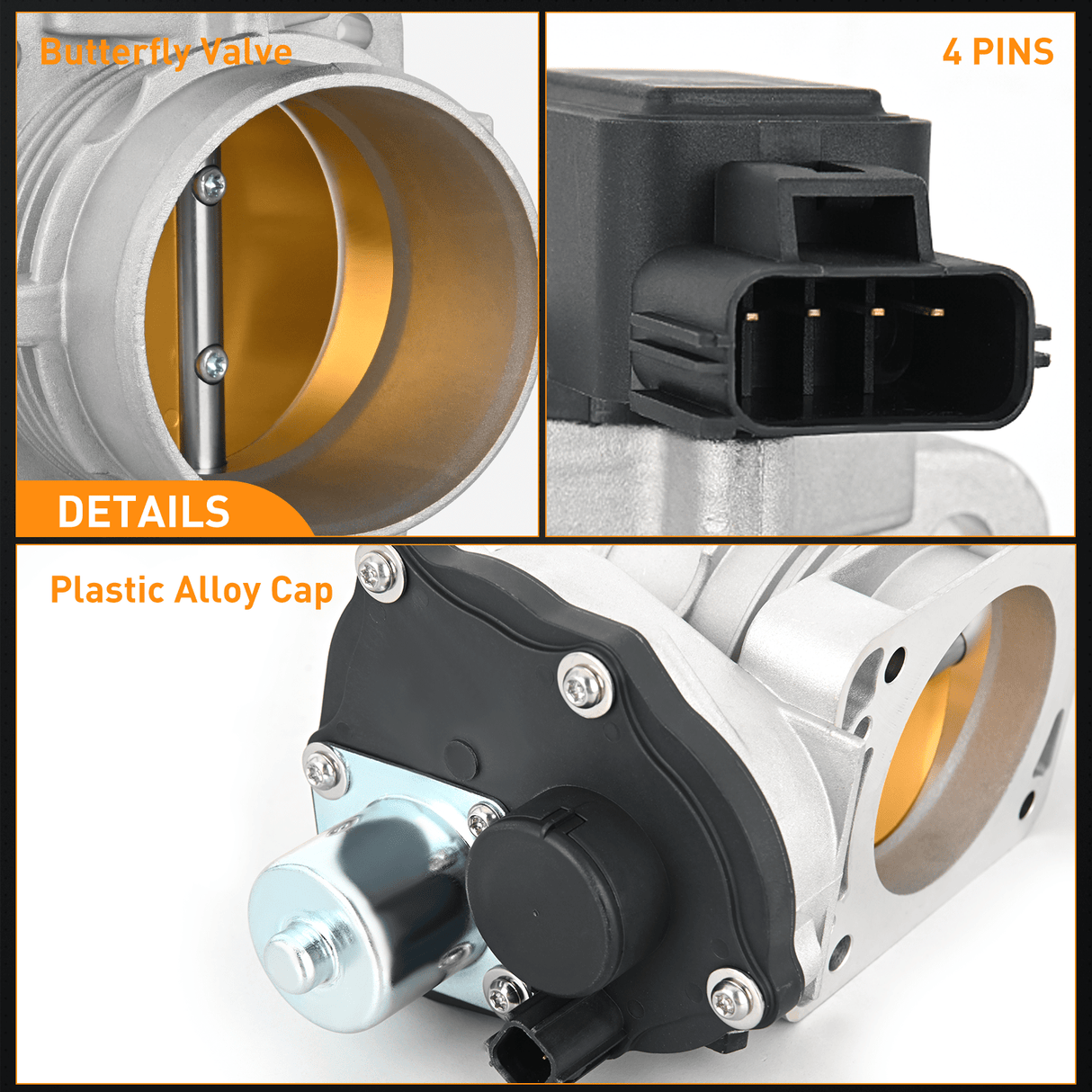 Nilight Electronic Throttle Body fits for Chevy Hummer Buick GMC Isuzu Vehicles - for Chevy Colorado Impala Monte Carlo Trailblazer, H3, Buick Rainier, GMC Canyon Envoy, Isuzu Ascender i-350