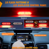 Led Strobe Light 8PCS Led Strobe Lights with Controller 12V 24V Sync Feature Red Strobe Light 12 LED Surface Mount Emergency Hazard Warning Lights with Strobe Controller for Vehicle Car Truck RV ATV