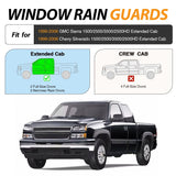 Nilight Window Visors for Chevy Silverado/GMC Sierra 1500/2500/3500/2500HD Extended Cab 1999-2006, Out-Channel Window Wind Deflectors Rain Guards -4PCS