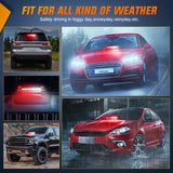 12LED Traffic Advisor Strobe Light Bar Red White Emergency Warning Hazard Safety Dash Front/Rear Windshield Flashing Lights for Cars Trucks Police Firefighter Plow Construction Vehicles