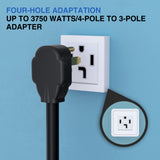 EV Dryer Adapter Cord 30 Amp to 30Amp 4 Prong 125V/250V 7500 Watt Pure Copper Dryers New Outlet Old Plug Conversion Heavy Duty 10 Gauge Wires 14-30P 10-30R 30M/30F