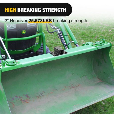 Bolt on Tractor Bucket 2 inch Receiver 5/8¡± Hitch Pin Hole Class 3 Trailer Hitch Nilight
