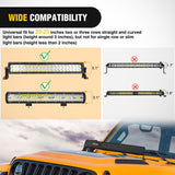 LED Light Bar Cover 22 Inches Black Nylon Protective Sleeve Universal Fit Straight and Curved Bar Waterproof Dustproof Scratch-Proof Light Cover for Driving Off Road Lights