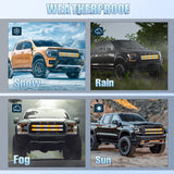 Nilight 2PCS 24 inch Truck Grill Strobe Lights Strip 384 LED Emergency Light Amber White Flexible Side Flashing Warning Caution Safety Waterproof Lighting Kit for Trucks Tow Plow Construction Vehicles