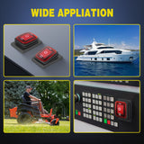 Nilight 6Pin On Off On Rocker Switch 2PCS Red LED Lighted IP67 Waterproof DPDT 3 Position Latching 20A 12VDC 125VAC Motor Toggle for Car Boat Automotive Vehicles