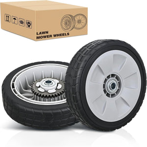 Lawn Mower Drive Wheels Replacement 8 Inch 42710-VE2-M02ZE Assembly, Honda Lawnmower Rear Wheels Compatible with HRB215 HRB216 HRB217 and More Similar for Self-Propelled Walk-Behind, 2-Pack