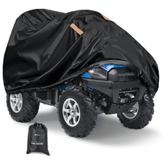 ATV Cover Waterproof 420D Heavy Duty Ripstop Material Black Protects 4 Wheeler from Snow Rain All Season All Weather UV Protection Fits up to 100 Inch