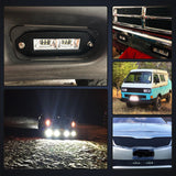 Nilight 7 Inch 40W 3600LM Flush Mount Flood LED Work Light (Pair)