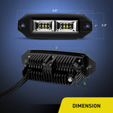 Nilight 7 Inch 40W 3600LM Flush Mount Flood LED Work Light (Pair)