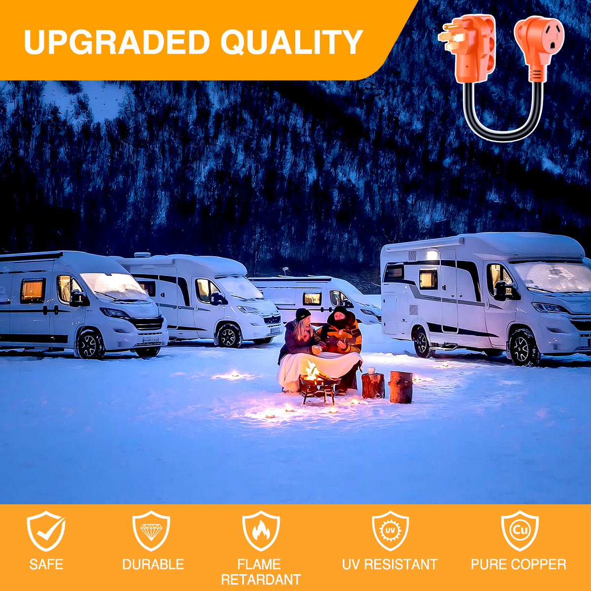 50Amp to 30Amp RV Plug Adapter