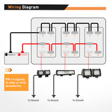 switch panel 3Gang Led Light Bar/Rear Lights/Rock Lights 5Pin ON/Off Rocker Switch Panel Blue