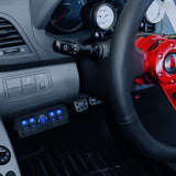 4Gang Aluminum ON/Off Blue Rocker Switch Box w/ QC 3.0 Dual USB Charger Voltmeter