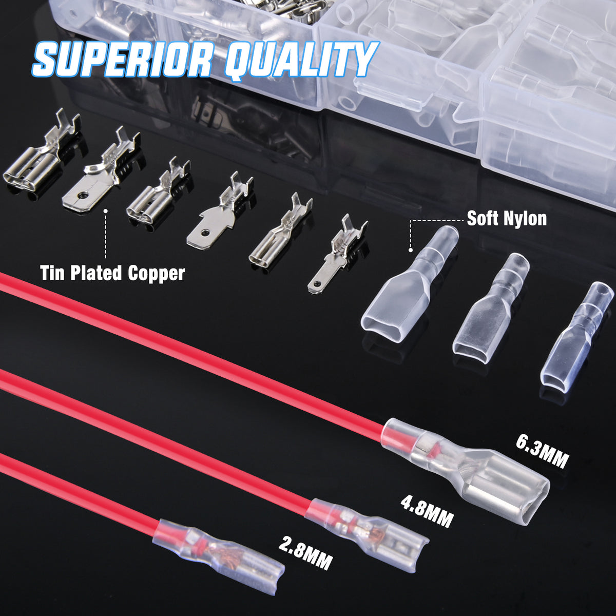 480 PCS Spade Terminals with Insulated Sleeves
