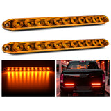 16 Inch 11 LEDs Amber Trailer Light Bar (Pair)