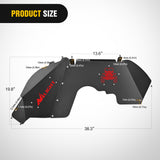 2018 2019 2020 2021 2022 Jeep Wrangler JL JLU Front Inner Fender Liners Wheel Cover