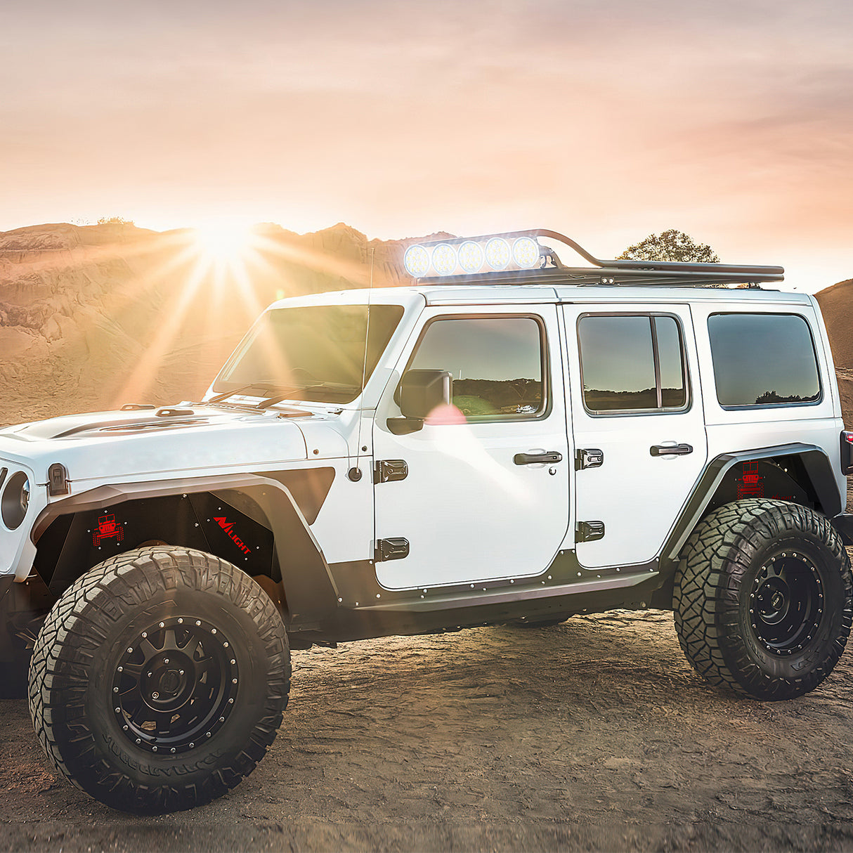 2018 2019 2020 2021 2022 Jeep Wrangler JL JLU Front Inner Fender Liners Wheel Cover