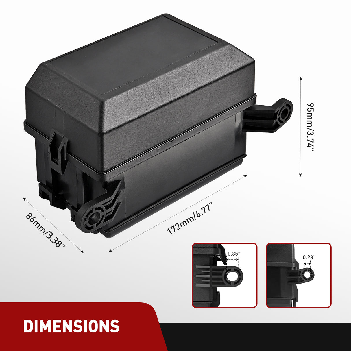 Accessories Fuse and Relay Block Box 6 Slots 12V ATC/ATO Universal Waterproof Kit for Car Truck Marine Boat