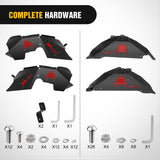 Front & Rear Inner Fender Liners Wheel Cover Fit for 2007 2008 2009 2010 2011 2012 2013 2014 2015 2016 2017 2018 Wrangler JK JKU 4WD (4-Door/2-Door)