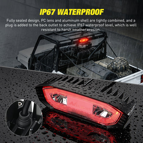 LED Work Light LED Chase Brake Light Universal 1.75in-2.0in Roll Bar Mount