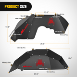 Front & Rear Inner Fender Liners Wheel Cover Fit for Wrangler JL JLU2018 2019 2020 2021 2022 2023 2024 2025 (4-Door/2-Door) Unlimited Bolt-on Style Fender Flares Splash Guards