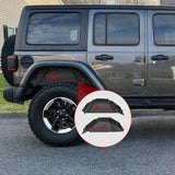 Accessories Rear Inner Fender Liners Steel Wheel Cover Fit for 2018 2019 2020 2021 2022 2023 2024 2025 Wrangler JL JLU 4 Doors 2 Doors Unlimited Bolt-on Style Fender Flares Splash Guards