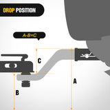 Nilight Forged Trailer Hitch Mount with 2-5/16-Inch Ball Fits 2 Inch Receiver Square 5/8Inch Hitch Pin Clip 15000 lbs 4Inch Drop, 1-1/4Inch Hole, Gloss Black Powder Coat, 2 Years Warranty