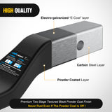 Forged Trailer Hitch Mount with 2-5/16-Inch Ball Fits 2 Inch Receiver Square 5/8Inch Hitch Pin Clip 15000 lbs 2Inch Drop, 1-1/4Inch Hole, Gloss Black Powder Coat, 2 Years Warranty