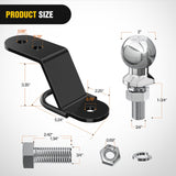 Nilight ATV/UTV Three-Way Hitch with 2 Inch Ball 3500lbs 3 Trailer Hitch Ball Mount Lawn Mover Hitch ATV UTV Trailer Hitch Adapter 3Inch Drop/Rise 3 Mounting Options