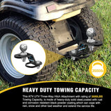 Nilight ATV/UTV Three-Way Hitch with 2 Inch Ball 3500lbs 3 Trailer Hitch Ball Mount Lawn Mover Hitch ATV UTV Trailer Hitch Adapter 3Inch Drop/Rise 3 Mounting Options