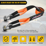 Tie Down Straps 3 x 8inch Tree Saver Tow Strap Heavy-Duty Axle Strap Set