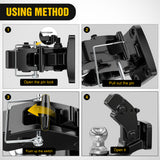 Nilight Pintle Hook Trailer Hitches Receiver Hook Combination 2-5/16” Hitch Ball with Mounting Kit, 14000LBS Black Bolt On Adjustable Powder-Coated