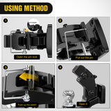 Nilight Pintle Hook Trailer Hitches Receiver Hook Combination 2Inch Hitch Ball with Mounting Kit, 12000LBS Black Bolt On Adjustable Powder-Coated