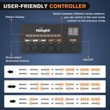 led strobe light 32LED Amber Red Emergency Dash Strobe Lights with Controller Suction Cups