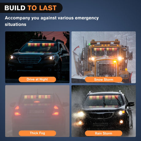 led strobe light 32LED Amber Red Emergency Dash Strobe Lights with Controller Suction Cups