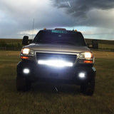 20 Inch 420W Light Bar 2Pcs 4Inch 60W Led Pods with Wiring Harness Kit -3 Leads