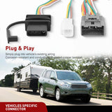 Wiring Harness Kit 4 Pin Trailer Wiring Harness Kit 56217 Fit for 2008 2009 2010 2011 2012 2013 2014 2015 2016 2017 2018 2019 2020 2021 Toyota Highlander Lexus RX350 RX350L