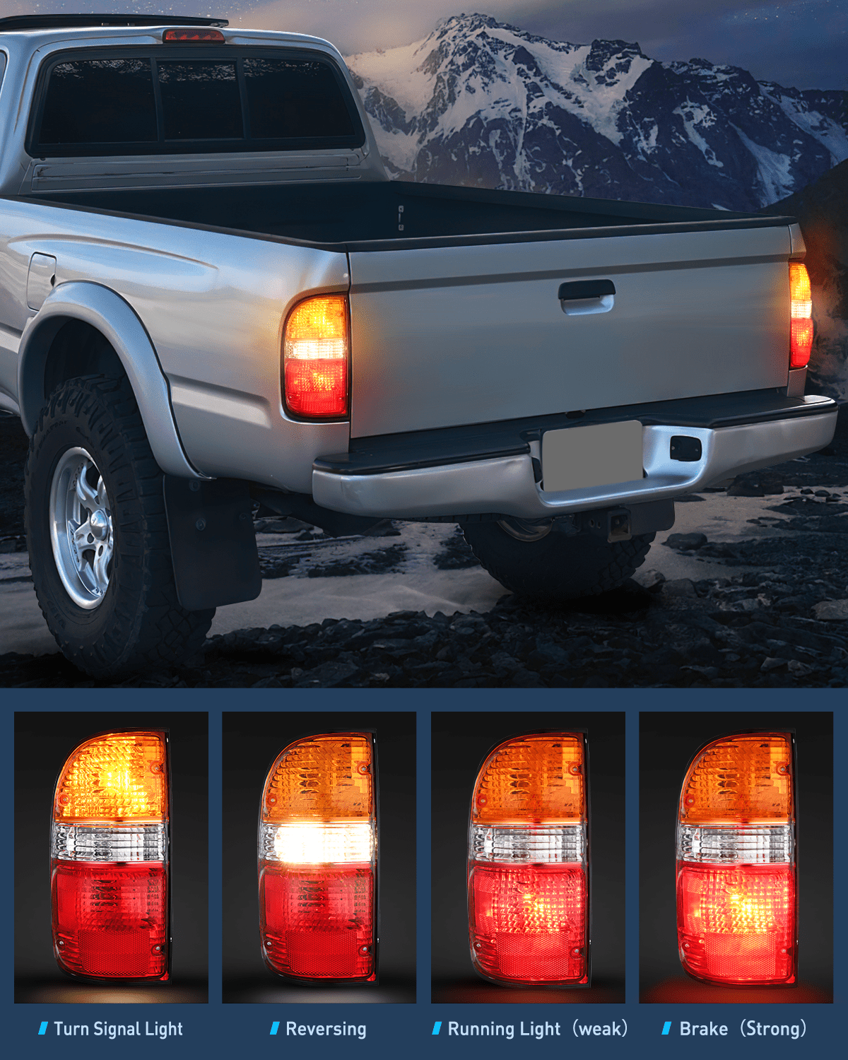 Taillight Assembly 2001 2002 2003 2004 Toyota Tacoma Taillight Assembly Rear Lamp Replacement OE Style Driver Side