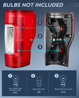 2017-2019 Ford F250 F350 Super Duty Rear Lamp Replacement Taillight Assembly OE Style Passenger Side Red Lens