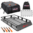 64 x 39 x 6 Inch Universal Roof Rack Cargo Basket Kit Nilight