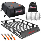 64 x 39 x 6 Inch Universal Roof Rack Cargo Basket Kit Nilight