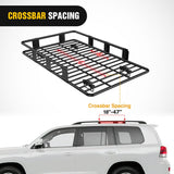 64 x 39 x 6 Inch Universal Roof Rack Cargo Basket Kit Nilight