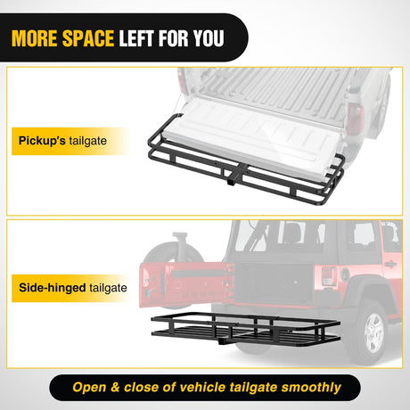 Cargo Carrier 53Inch Hitch Cargo Carrier Fits 2-inch Hitch Receiver