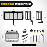 Cargo Carrier 60 x 24 x 14.4 Inch Hitch Cargo Carrier with Hitch Stabilizer