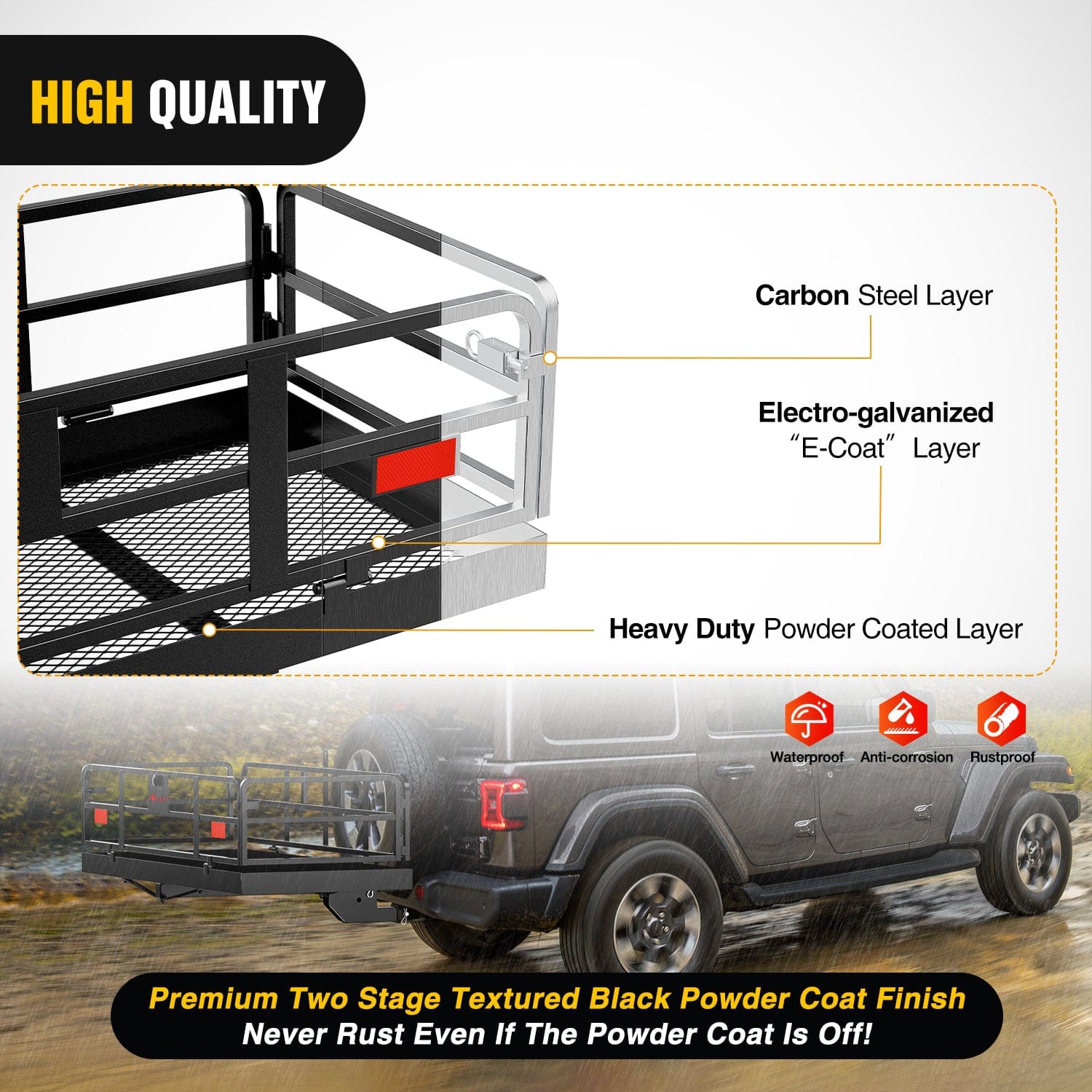 Hitch cargo carrier with wheels best sale