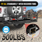 Cargo Carrier 60 x 24 x 14.4 Inch Hitch Cargo Carrier with Hitch Stabilizer