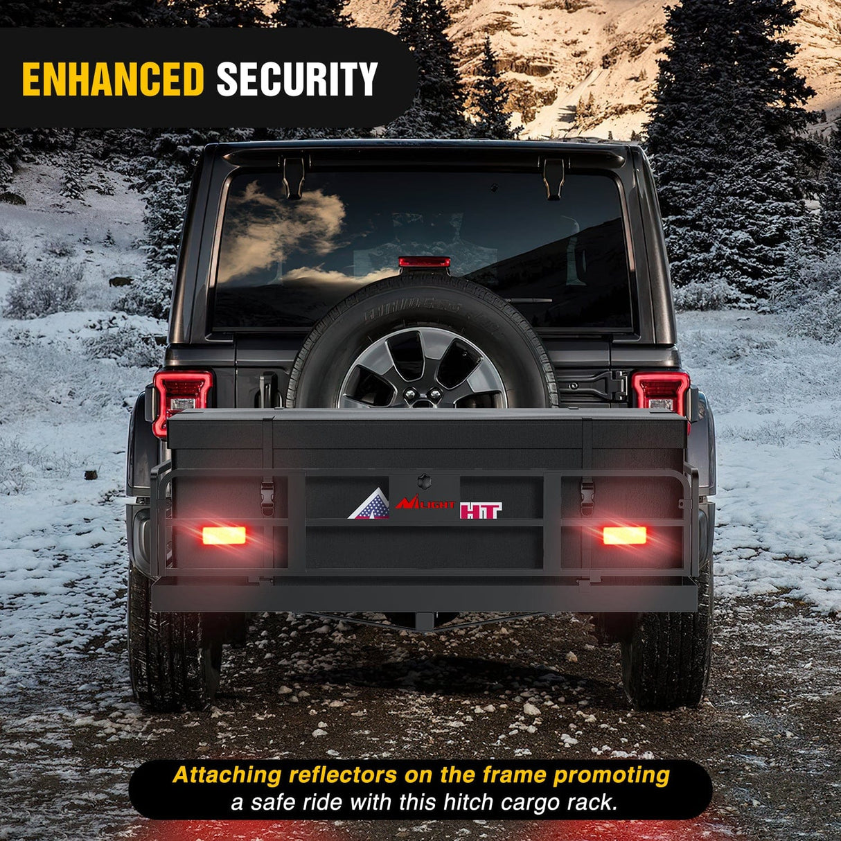 Cargo Carrier 60 x 24 x 14.4 Inch Hitch Cargo Carrier with Hitch Stabilizer
