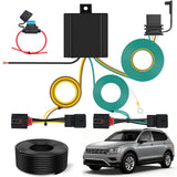 4 Pin Trailer Wiring Harness Kit 56403 Vehicle Standard 4 Way Connector Custom for 2018 2019 2020 2021 2022 2023 2024 Volkswagen Tiguan Simple Fit Tow Hitch Harness