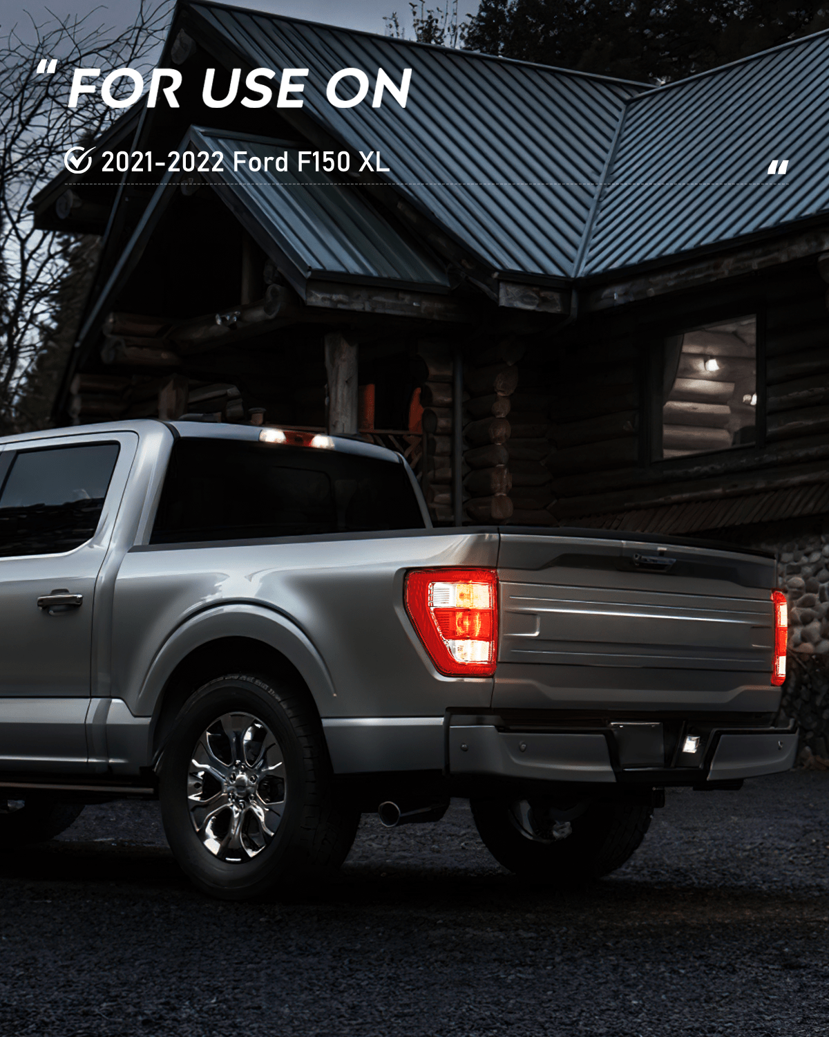 Nilight Taillight Assembly Compatible with 2021 2022 2023 Ford F150 XL Non Blind Spot Tail Light Model Rear Lamp Replacement OE Style halogen bulbs Driver Side