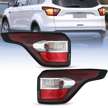 Nilight Taillight Assembly Compatible with 2017 2018 2019 Ford Escape Kuga Outer Rear Lamp Replacement OE Style LED and halogen bulbs Driver Side Passenger