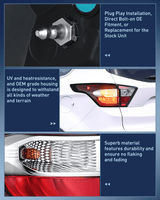 Nilight Taillight Assembly Compatible with 2017 2018 2019 Ford Escape Kuga Outer Rear Lamp Replacement OE Style LED and halogen bulbs Driver Side Passenger
